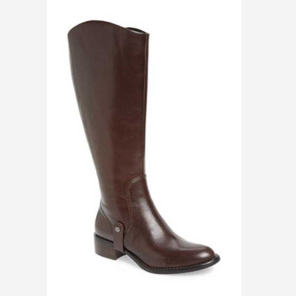 Via Spiga Carol Riding Brown Leather Boot Size 9.5